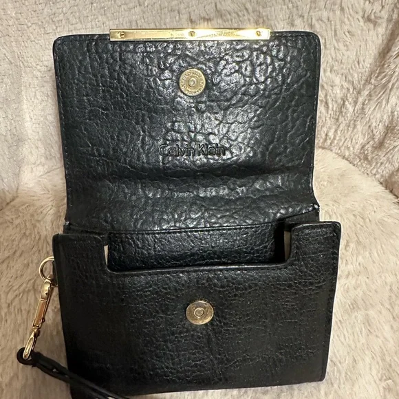 Calvin Klein Black Wallet with Gold Accent - Picture 2 of 11